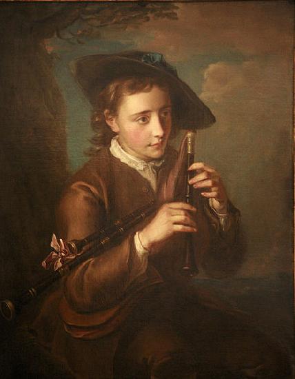 Philippe Mercier Bagpipe player